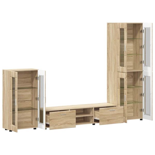 Комплект ТВ шкаф с чекмедже FLORIN Сонома дъб Инженерно дърво