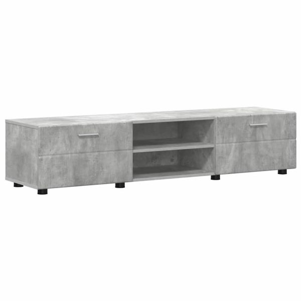 Комплект ТВ шкаф FLORIN 3 pcs Циментено сиво Инженерно дърво