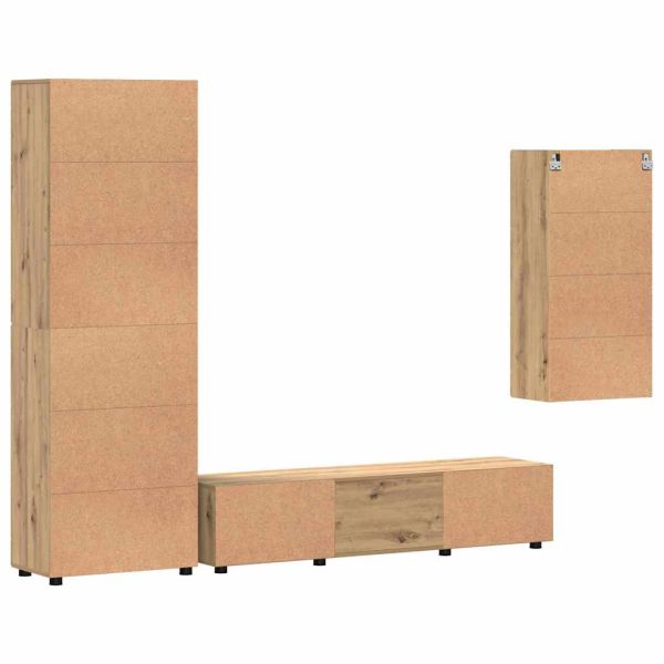 Комплект ТВ шкаф с чекмедже с рафт FLORIN Дъб Инженерно дърво