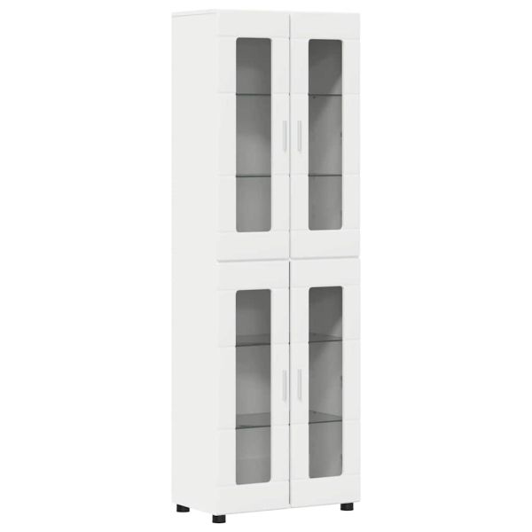 Комплект ТВ шкаф с чекмедже FLORIN 3 pcs Бяло Инженерно дърво