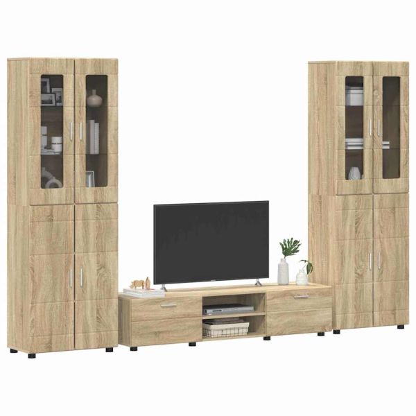 Комплект ТВ шкаф с рафт FLORIN 3 pcs Сонома дъб Инженерно дърво