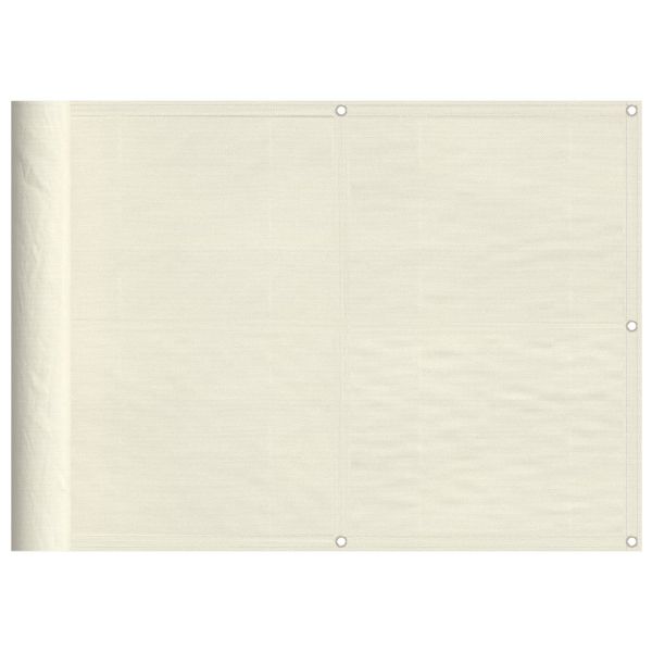 Балконски параван кремав 75x700 см 100% полиестер оксфорд