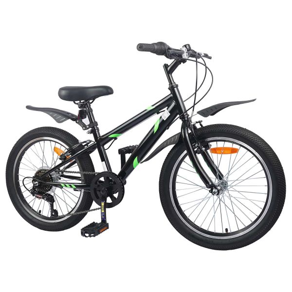 Детски Велосипед 20 инча 6-Speed за 6–11 години Черно