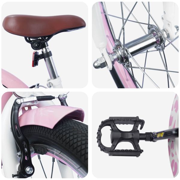 Детски Велосипед 20 инча за 6–11 години Светло розово