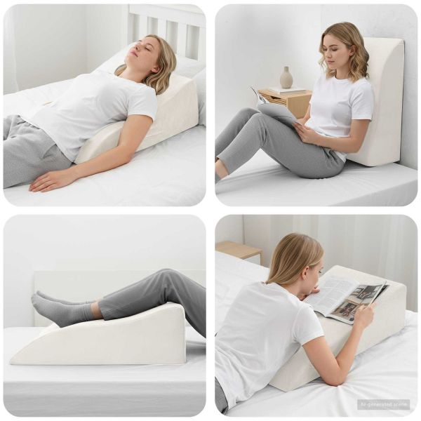 Възглавничка за крака 68 x 40 x 21,5 см PU пяна Бяло