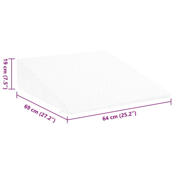 Възглавница за лагер Бяло 69 x 64 x 19 см Мемори пяна