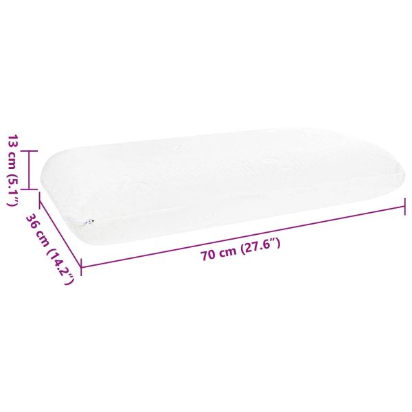 Възглавница за спане Бяло 70 x 36 x 13 см Гелова мемори пяна
