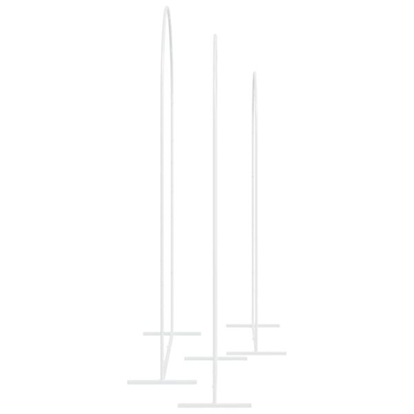 Сватбена арка 3 pcs Бял Стомана