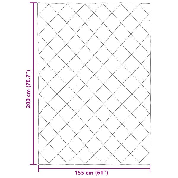 Пълно годишно юрганче Черно и таупе 200 x 155 см Микрофибър