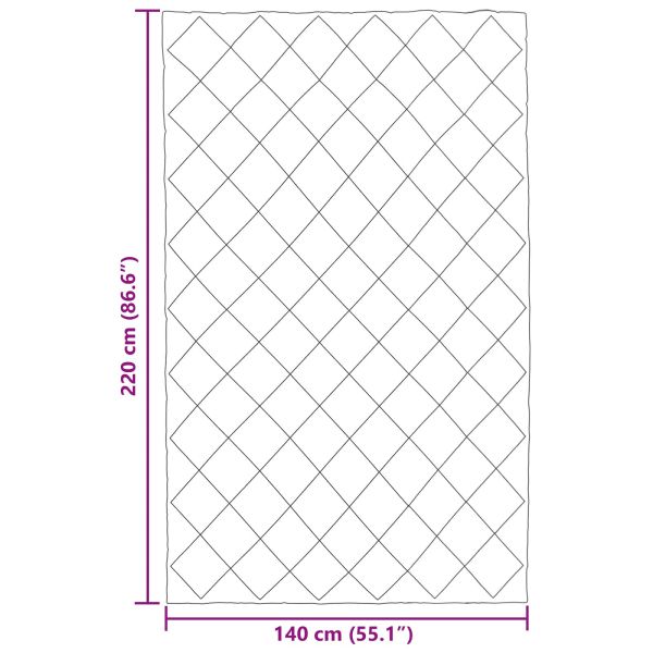 Пълно годишно юрганче Черно и таупе 220 x 140 cm Микрофибър