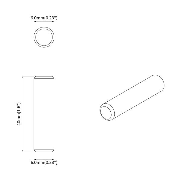 Дървени дюбели 2 pcs Естествен Ø 6 x 40 мм Масивно дърво