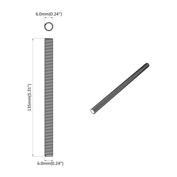 Резбован род 800 pcs Сребрист Стомана