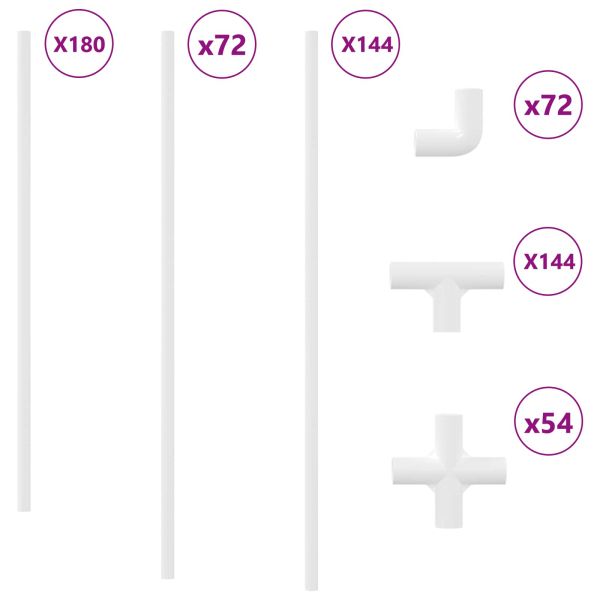 PVC Тръба 29 pcs Бяло PP и PE