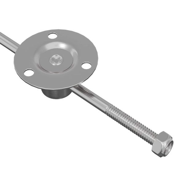 Лост с плъзгачи 2 pcs Сребрист Желязо