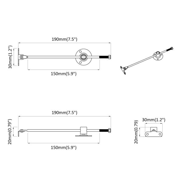 Лост с плъзгачи 2 pcs Сребрист Желязо