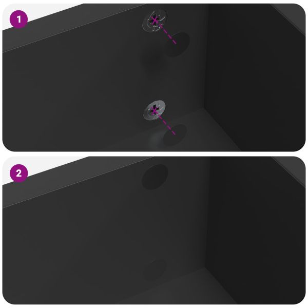 Самозалепваща корица за винтове 12 pcs Черно Ø 20 x 0,5 мм