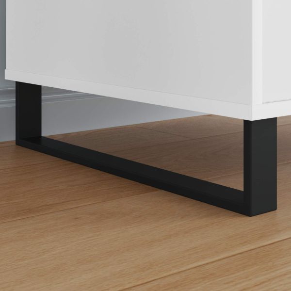 Крака за мебели 12 pcs Черно 481 x 40,5 x 100 мм Желязо