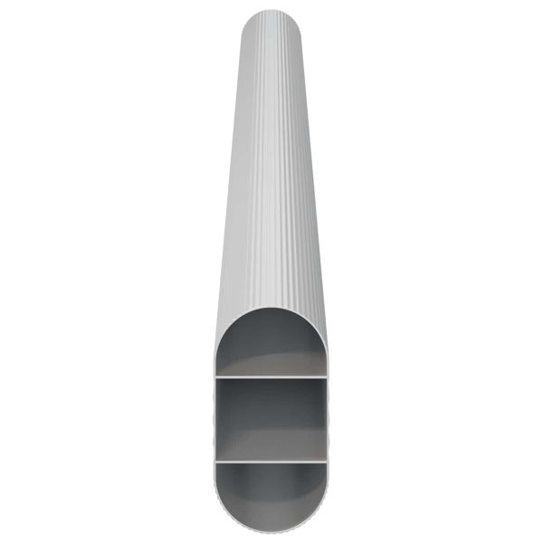 Тръба за дрешник 2 pcs Сребрист 764 x 15 x 29 мм