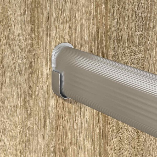 Тръба за дрешник 12 pcs Сребрист 764 x 15 x 29 мм