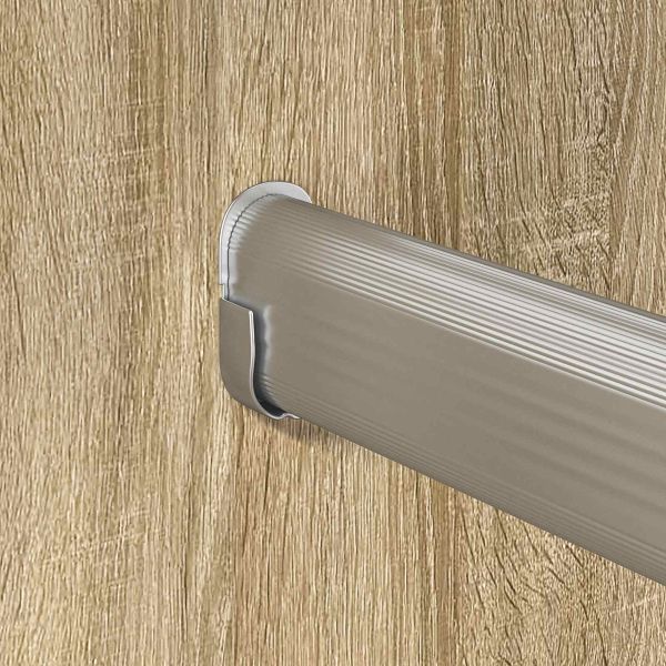 Тръба за дрешник 12 pcs Сребрист 764 x 15 x 29 мм