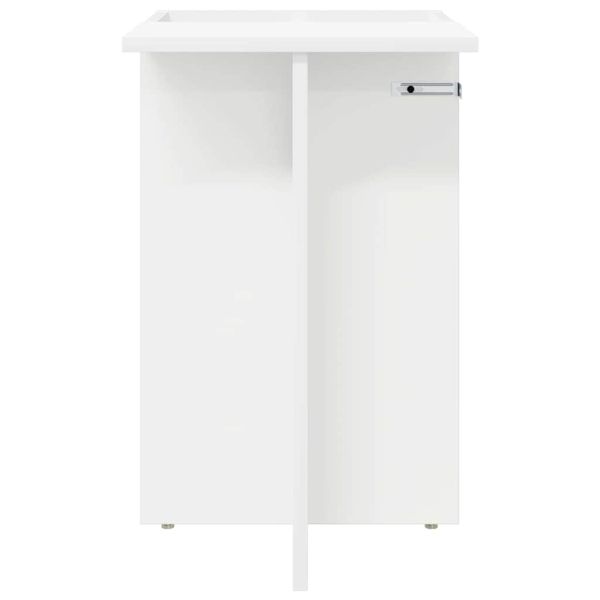 Крайна масичка Бяло 35 x 40 x 55 см Инженерно дърво