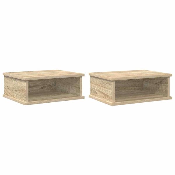 Нощно шкафче 2 pcs Сонома дъб 40 x 31 x 15 см Инженерно дърво