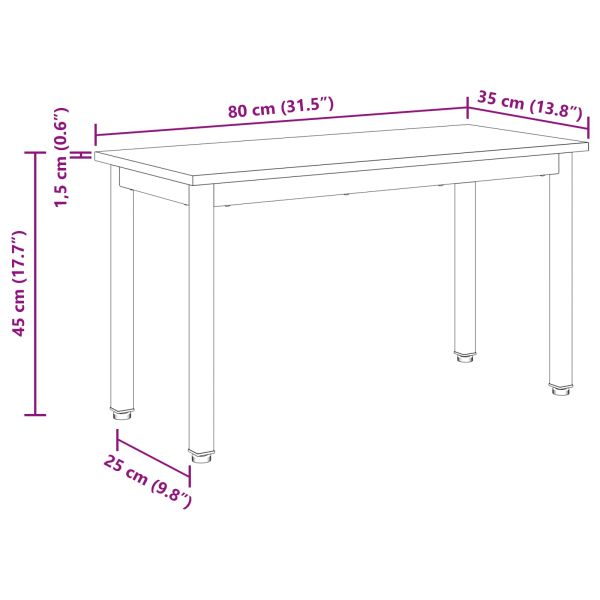Пейка Черния дъб 80 x 35 x 45 cm Инженерно дърво