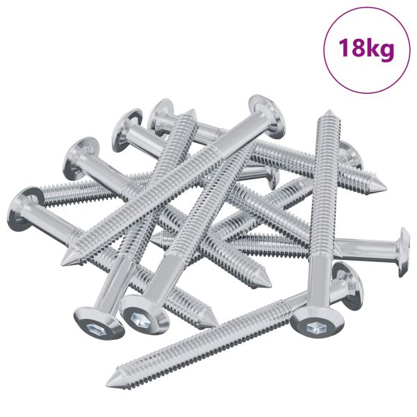 Винт 1600 pcs Сребрист M6 x 60 мм Стомана