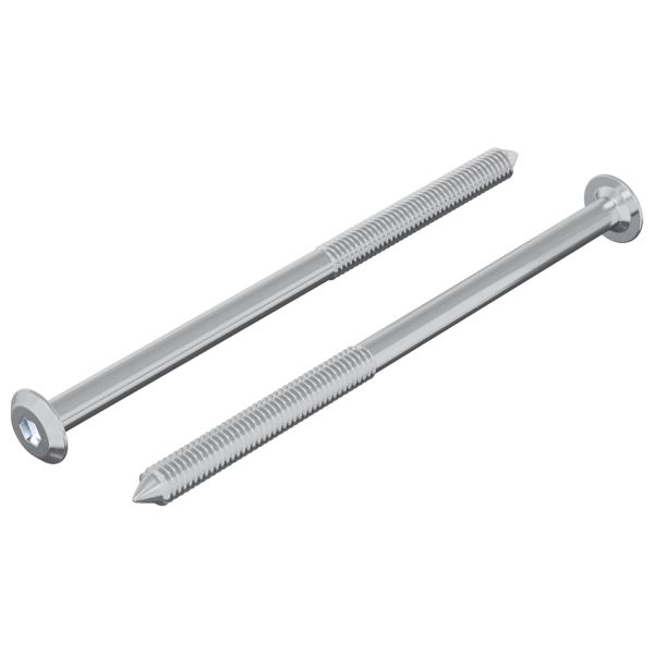Винт 2 pcs Сребрист M6 x 100 мм Стомана