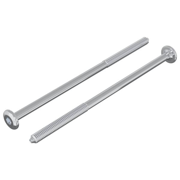 Винт 2 pcs Сребрист M6 x 120 мм Стомана