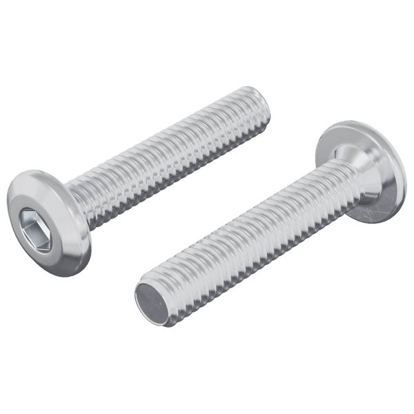 Винт с глава 2 pcs Сребрист M6 x 30 mm Стомана