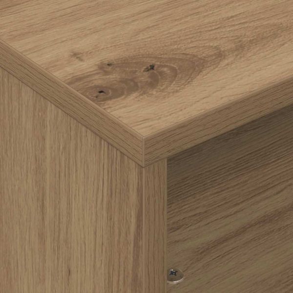 Странична маса с колела Дъб 50,5 x 50 x 30 см