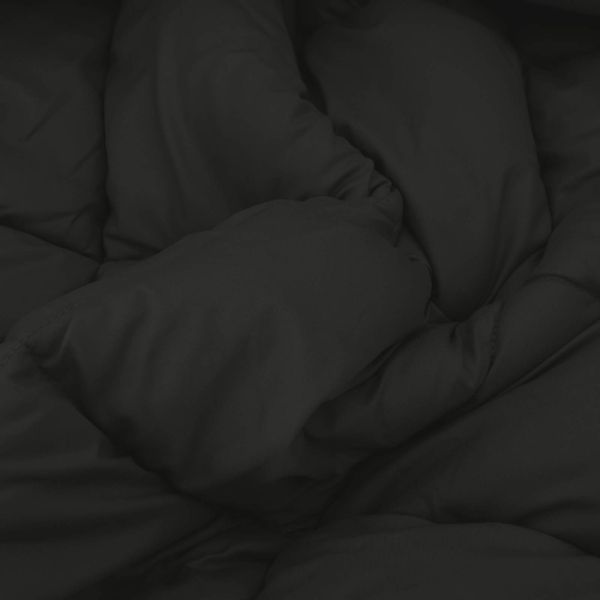 Пълно годишно юрганче Черно и антрацит 155 x 220 cm Микрофибър