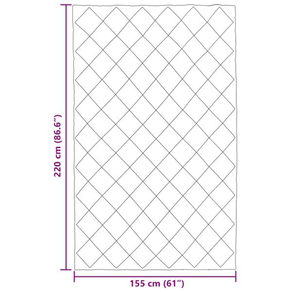 Пълно годишно юрганче Черно и антрацит 155 x 220 cm Микрофибър