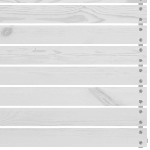 Градински лаундж комплект, 8 части, бял, бор масив