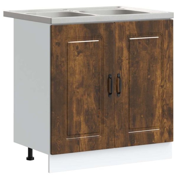 Кухненски шкаф с врата Kalmar 2 pcs Кафяво 80 x 46 x 81.5 см