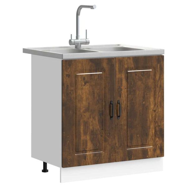 Кухненски шкаф с врата Kalmar 2 pcs Кафяво 80 x 46 x 81.5 см