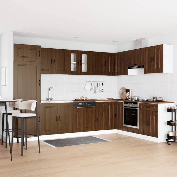 Кухненски шкаф с врата Kalmar Кафяв дъб 80 x 46 x 81,5 см
