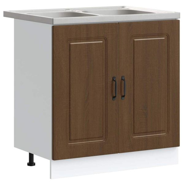 Кухненски шкаф с врата Kalmar Кафяв дъб 80 x 46 x 81,5 см