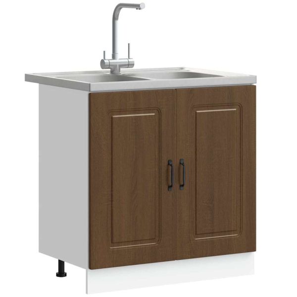 Кухненски шкаф с врата Kalmar Кафяв дъб 80 x 46 x 81,5 см