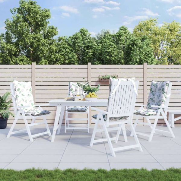 Възглавници за столове с облегалка 4 бр на листа Оксфорд плат