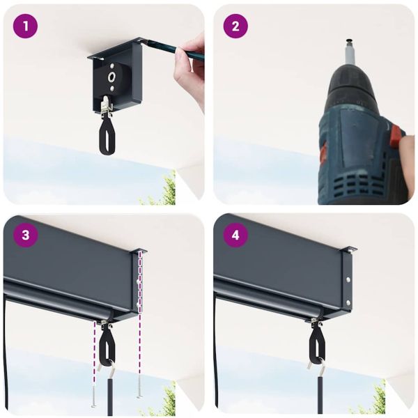 Външна ролетна щора, 100x250 см, оранжево и кафяво