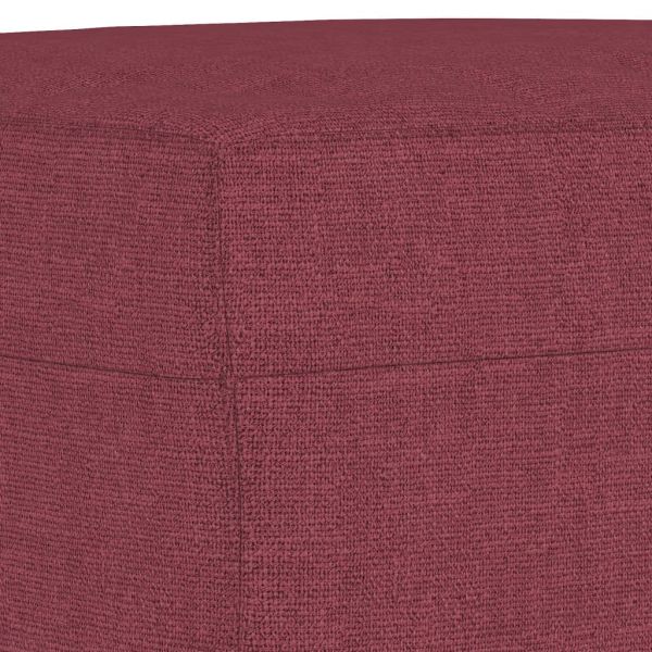 Комплект дивани 3 части с възглавници виненочервен текстил