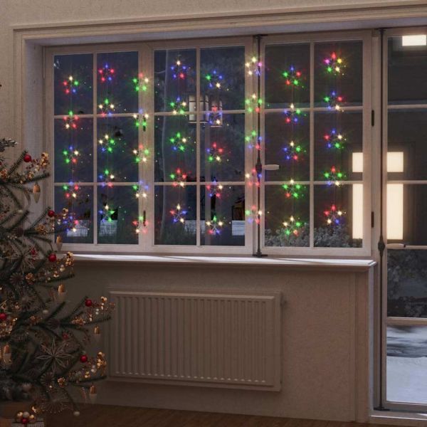 LED завеса от светещи звезди, 200 LED, цветни, 8 режима