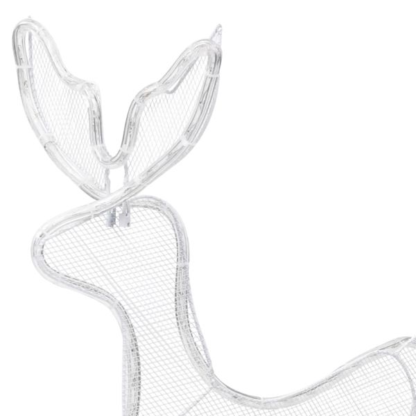 Коледна украса, светещ елен с шейна, мрежа, 432 LED