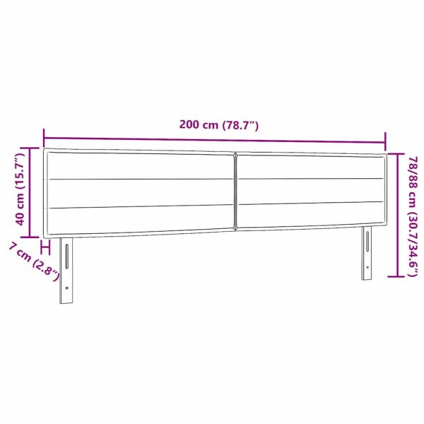 LED глава с LED ленти с таблото Черен 200 cm текстил