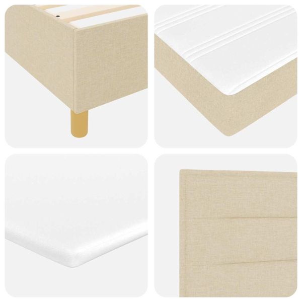 Легло с пружинирана основа с матрак Крем 160 x 200 cm текстил