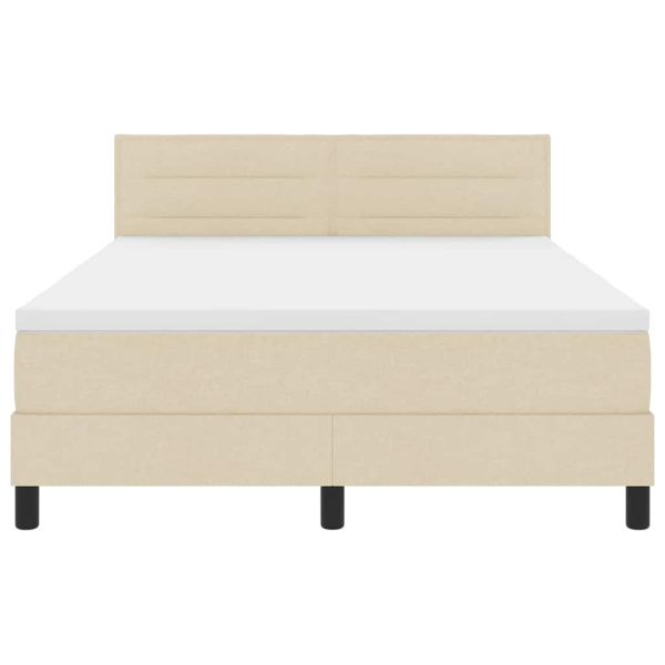 Легло с пружинирана основа с матрак Крем 160 x 200 cm текстил