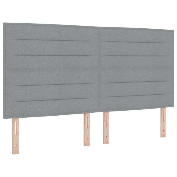 Легло с пружинирана основа Светлосиво 180 x 200 cm текстил