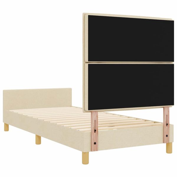 Рамка за легло с таблото Крем 90 x 200 cm текстил